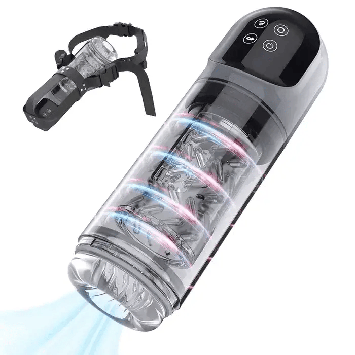XR3 Plus: 2-in-1 voll wasserdichter Blowjob-Stimulator mit Wasser-Vakuumpumpe