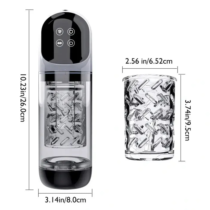 XR3 Plus: 2-in-1 voll wasserdichter Blowjob-Stimulator mit Wasser-Vakuumpumpe
