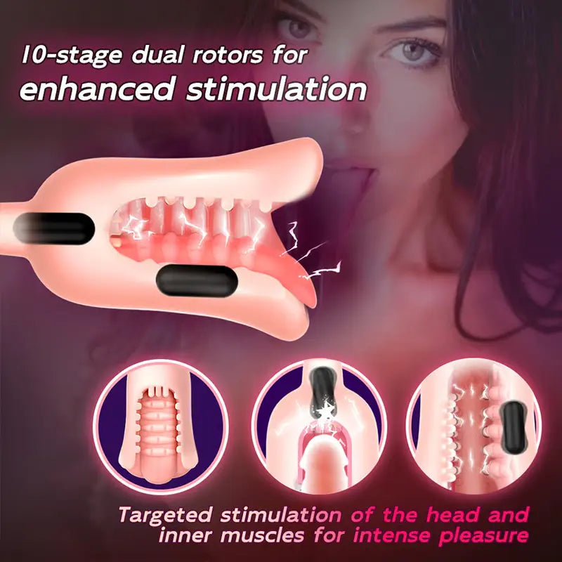 XG22: Blowjob-Stimulator mit 10 Vibrationsmodi für das Eicheltraining