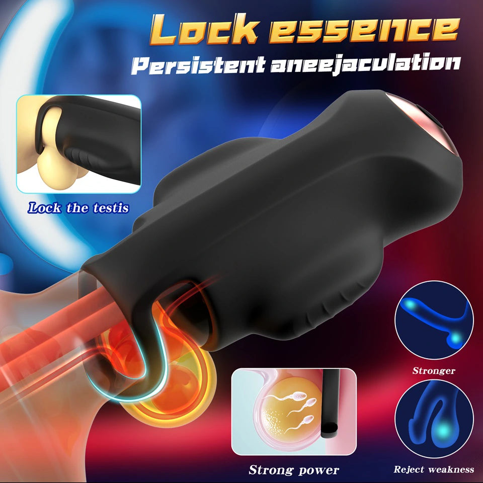 XG4: App‑gesteuerter Eicheltrainer mit Penisring – Dual-Motor & 9 Vibrationsmodi