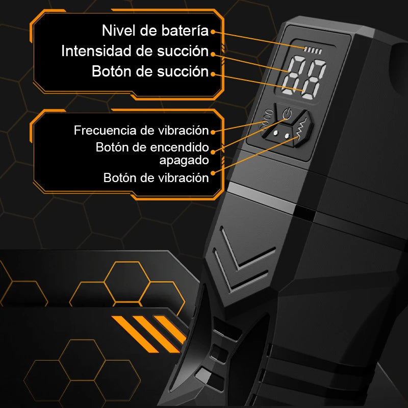 XV10: Elektrische Masturbator Realistische Vagina mit 5 Saugstufen 9 Vibrationsmodi