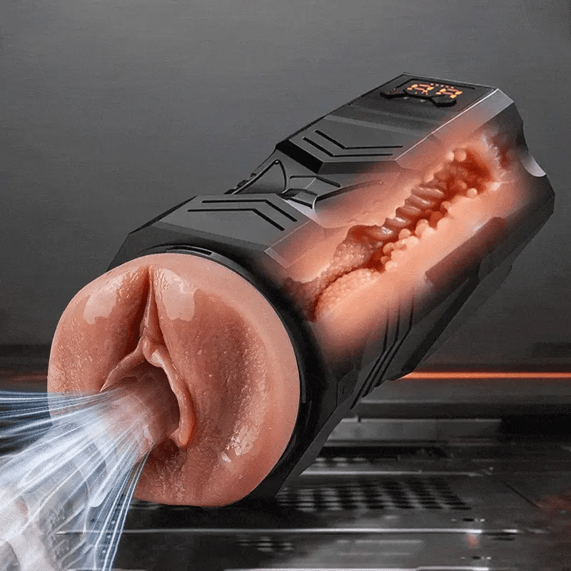 XV10: Elektrische Masturbator Realistische Vagina mit 5 Saugstufen 9 Vibrationsmodi