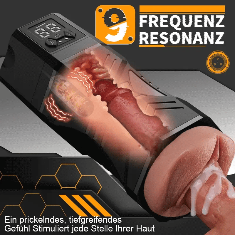 XV10: Elektrische Masturbator Realistische Vagina mit 5 Saugstufen 9 Vibrationsmodi