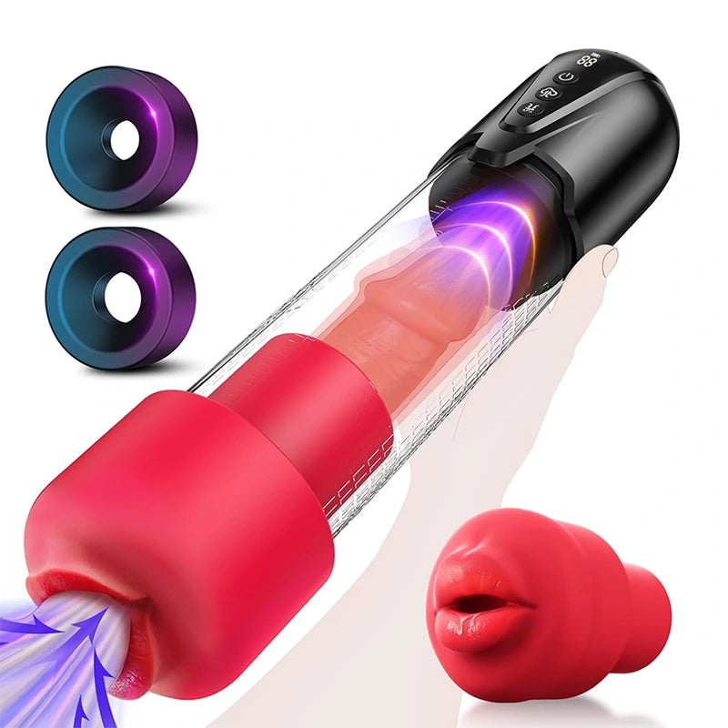 XP9: Elektrische Saug-Penispumpe mit Blowjob-Funktion