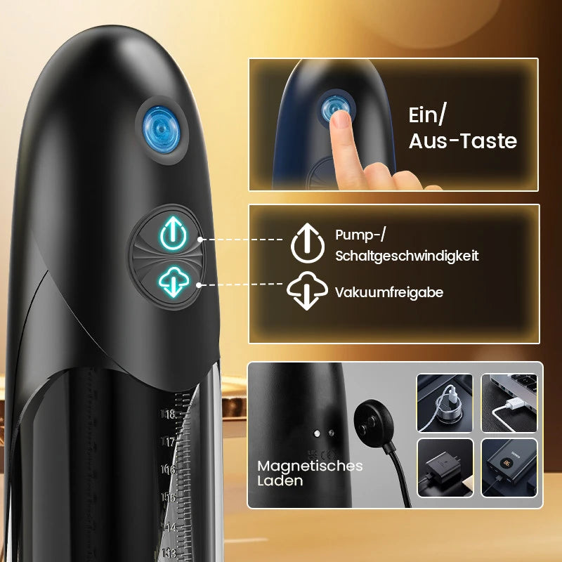 Bathfun: Elektrische Vakuum-Saugpenispumpe mit intensiver Saugkraft
