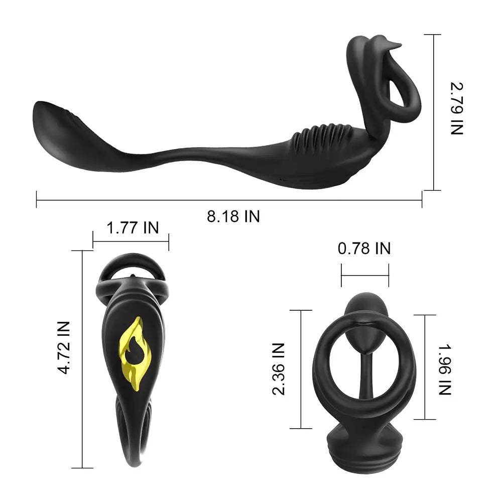 PM5: Elektrischer Prostata-Massager zur Stimulation von Penis, Hoden und Damm