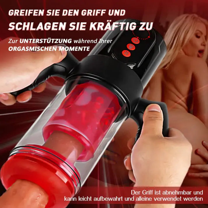 XS5: Griff Elektrischer Masturbator mit 9 Teleskopfunktion & Rotierend & Saugmodi