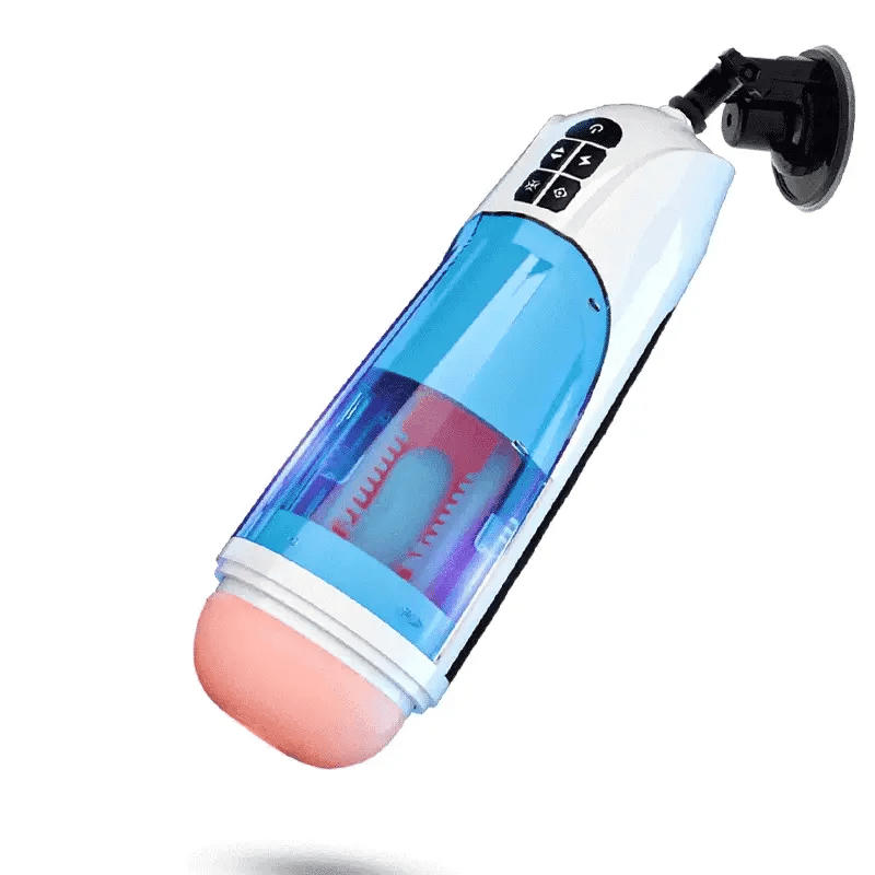 XT4: Große 6-in-1 Hands Free Masturbator mit 7 Stoß- und Saugmodi