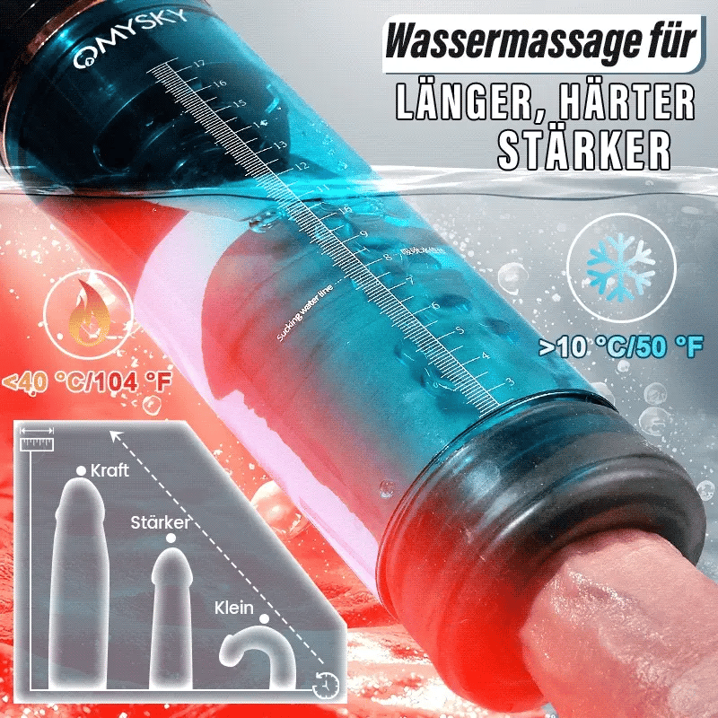 XP6: Elektrische Hydrotherapie-Wasservortex Penispumpe mit 6 Saugmodi