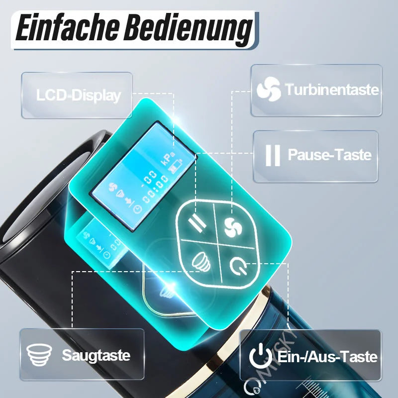 XP6: Elektrische Hydrotherapie-Wasservortex Penispumpe mit 6 Saugmodi