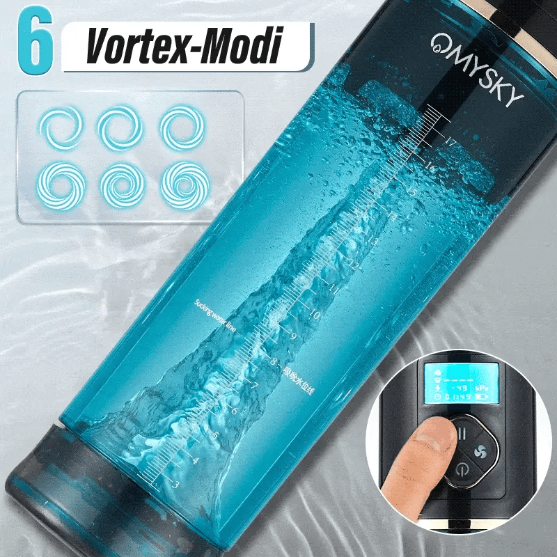 XP6: Elektrische Hydrotherapie-Wasservortex Penispumpe mit 6 Saugmodi