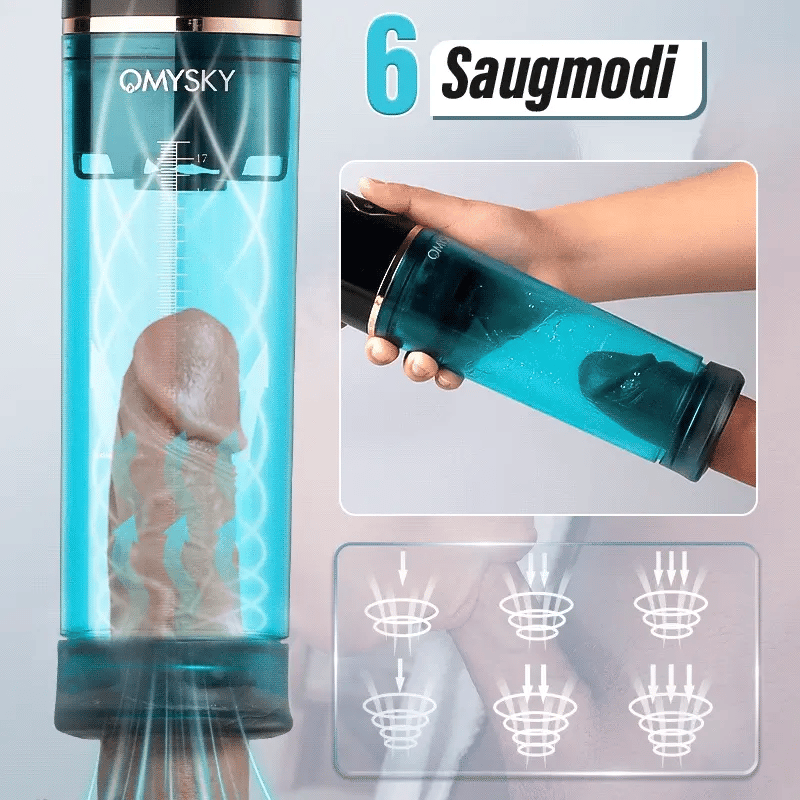 XP6: Elektrische Hydrotherapie-Wasservortex Penispumpe mit 6 Saugmodi