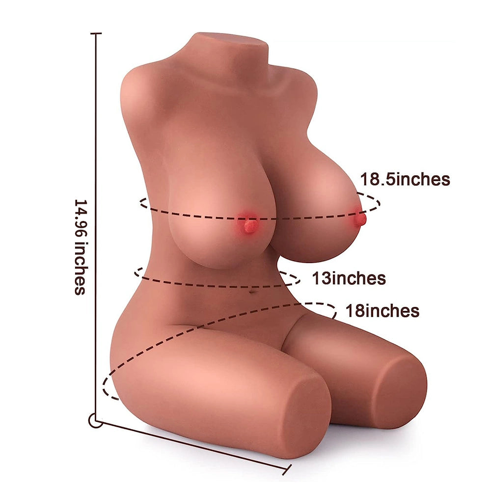 Alina: 3,12 kg kleiner brauner Masturbator-Torso für Anfänger