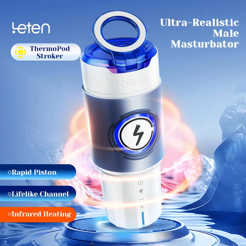 Leten ThermoPod Pro: Heizung Männlicher Masturbator mit real Vagina Sleeve