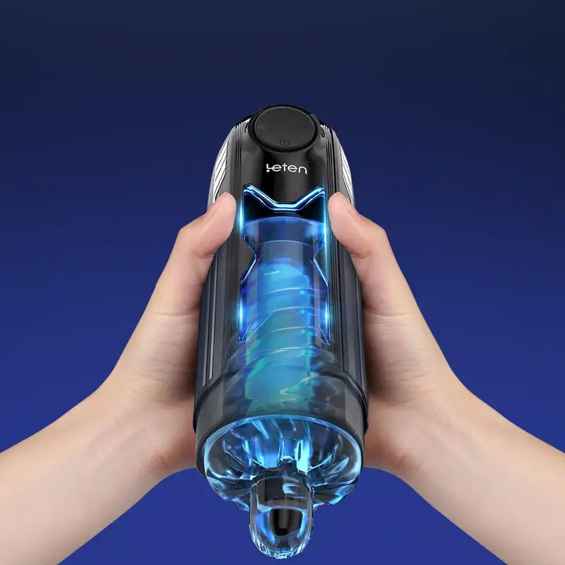 Leten X-Turbo Pro: 700 Kolben/Min Automatische Teleskop-Heizung Masturbator