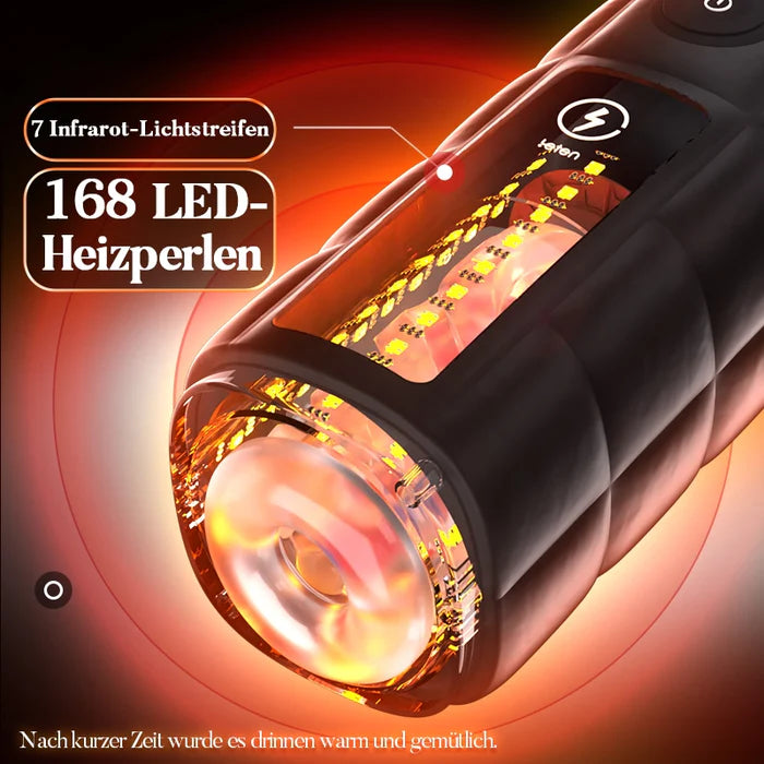 Leten Zero Gravity Pro: Masturbator mit Realistischer Vagina, 10 Stoßfunktion & Vibrationen und infrarotbeheizter Funktion