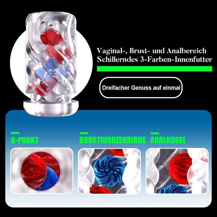 Leten Zero Gravity Pro: Masturbator mit Realistischer Vagina, 10 Stoßfunktion & Vibrationen und infrarotbeheizter Funktion