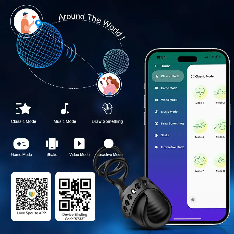 XG5: App-gesteuerter 3-in-1-Masturbator-Trainings-Penisring