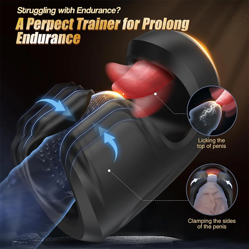 XG18: Penis Trainings Vibrator mit 10 Klammer Lecking und Vibrationsmodi