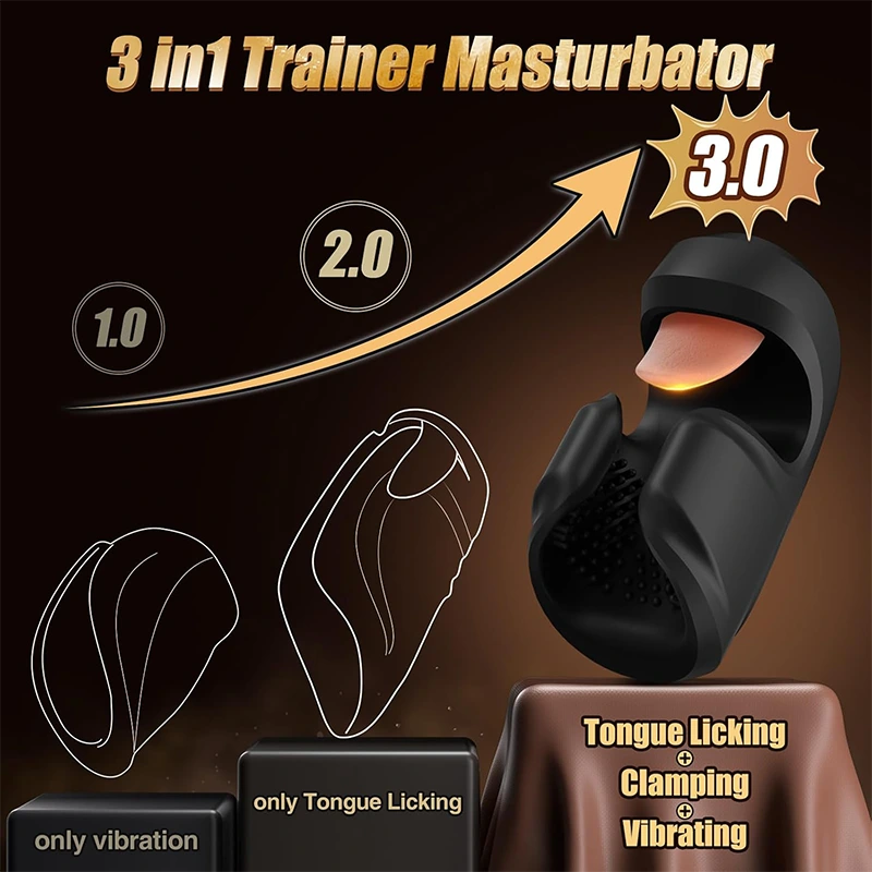XG18: Penis Trainings Vibrator mit 10 Klammer Lecking und Vibrationsmodi