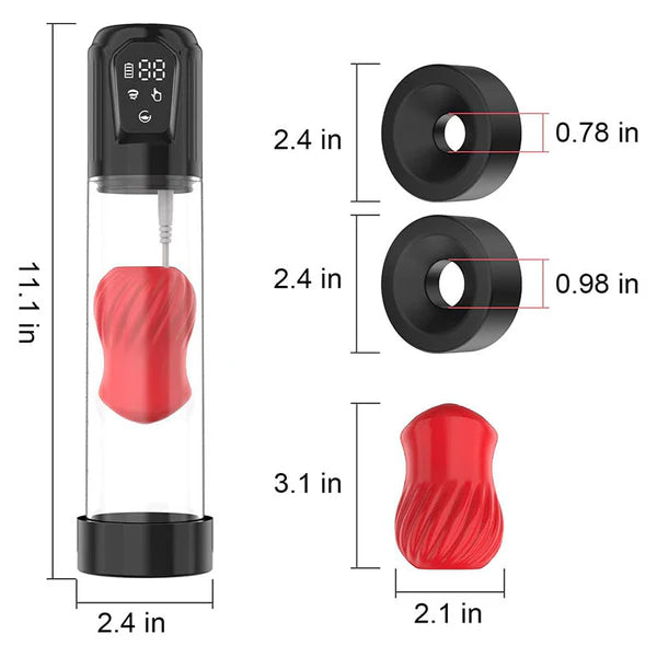 XP4 Plus: Penispumpe mit 7 Vibrations- und 5 Saugmodi