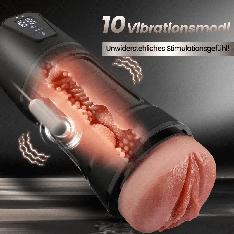 XV8: Realistische Elektrische Vagina mit 10 Vibrationen, 5 Saugmodi