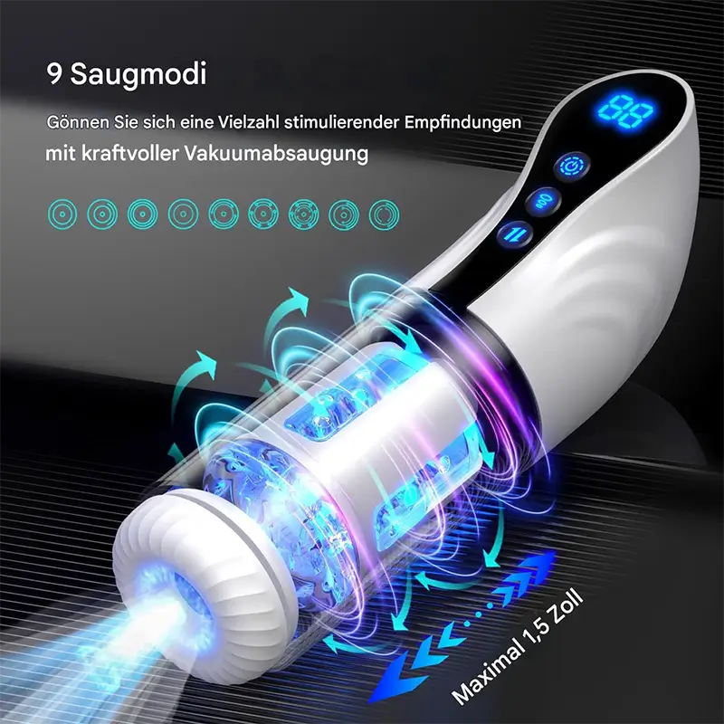 XS17: Automatischer Rotierender Masturbator mit 9 Saugen und Stoßfunktion