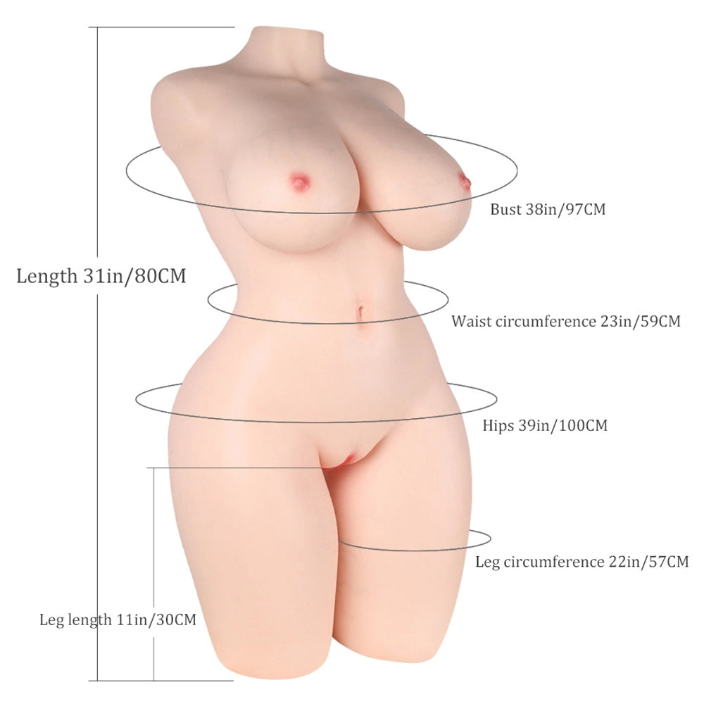 Susanna: 31kg Silikon BBW Realistische Sexpuppe mit Große Titten Po