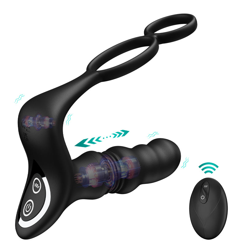 PM9: Tragbarer Prostata-Massager mit Fernsteuerung und 9 Stoß- & Vibrationsmodi
