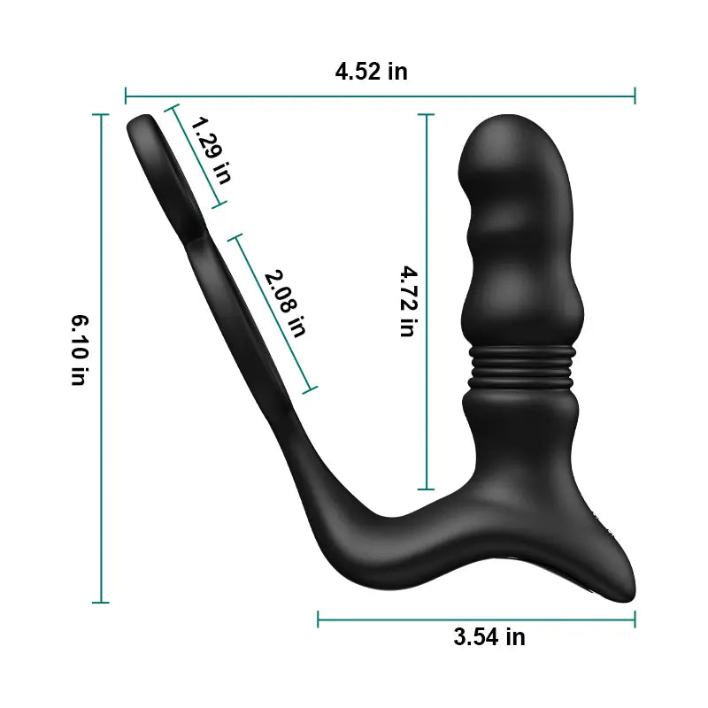 PM9: Tragbarer Prostata-Massager mit Fernsteuerung und 9 Stoß- & Vibrationsmodi