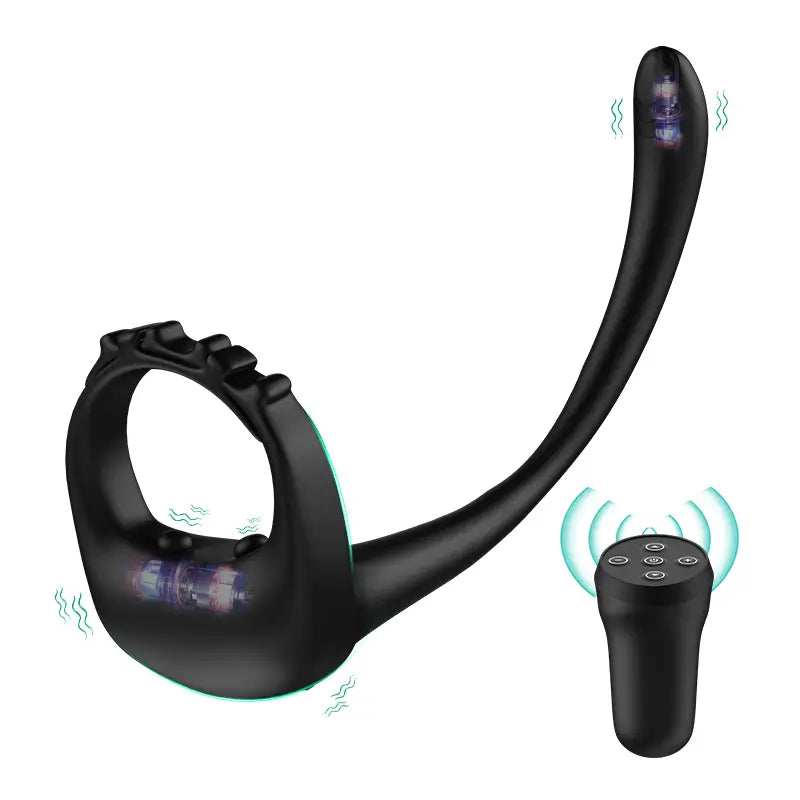PR4: Verstellbarer vibrierender Penisring mit 10 Vibrationsmodi & Prostatastimulator