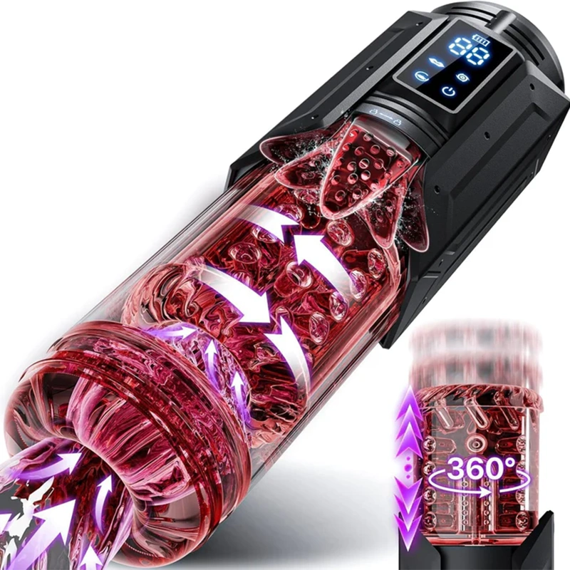 XT20 Pro: Waserdicht Freihändig Blowjob Masturbator mit APP Steuerung, Stoßen, Rotieren, Saugenmodi