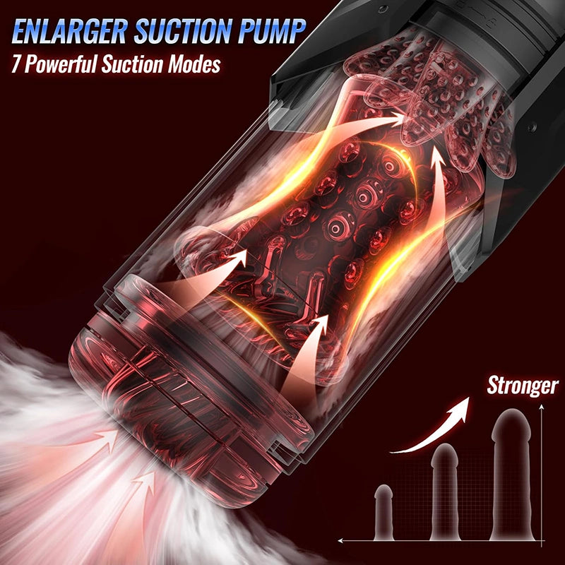 XT20 Pro: Waserdicht Freihändig Blowjob Masturbator mit APP Steuerung, Stoßen, Rotieren, Saugenmodi