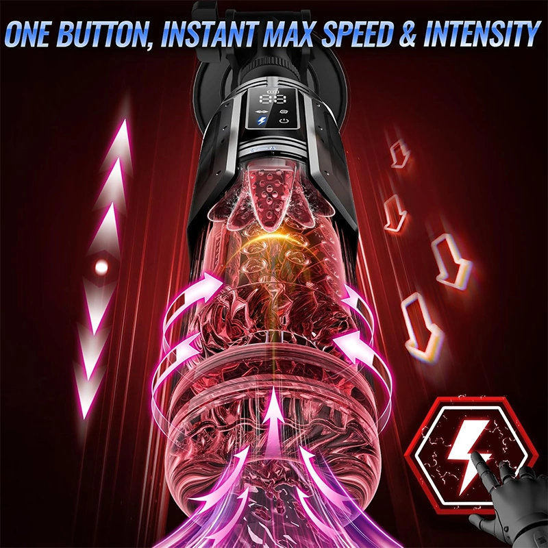 XT20 Pro: Waserdicht Freihändig Blowjob Masturbator mit APP Steuerung, Stoßen, Rotieren, Saugenmodi