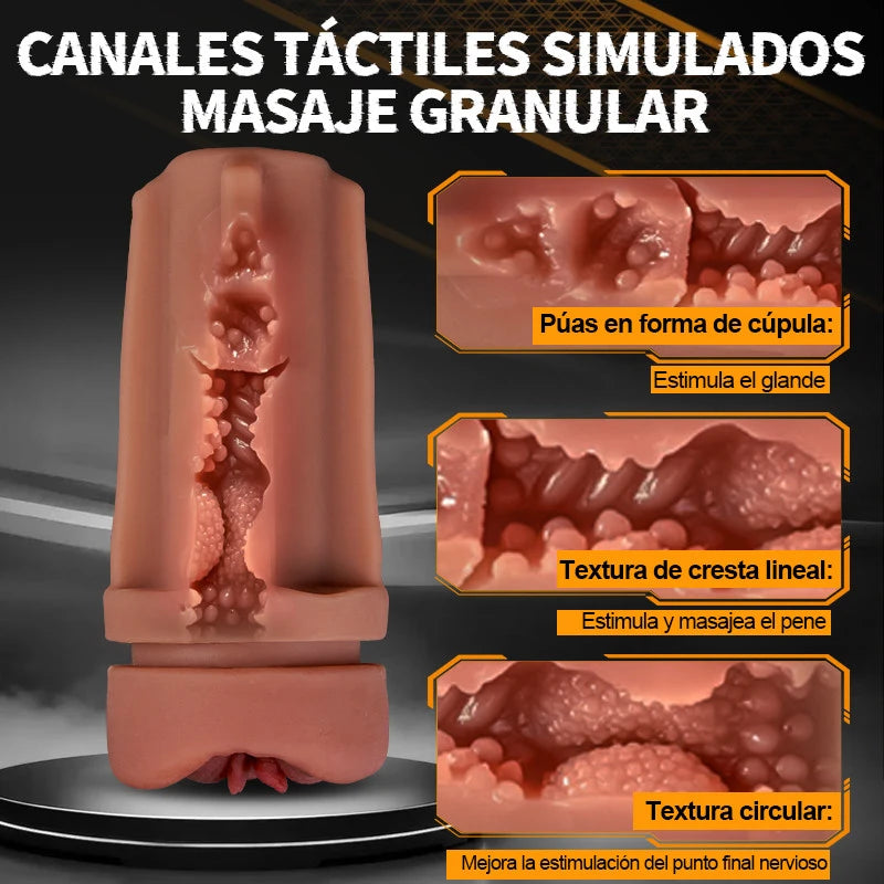 XV10: Elektrische Masturbator Realistische Vagina mit 5 Saugstufen 9 Vibrationsmodi