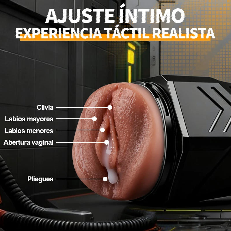 XV10: Elektrische Masturbator Realistische Vagina mit 5 Saugstufen 9 Vibrationsmodi