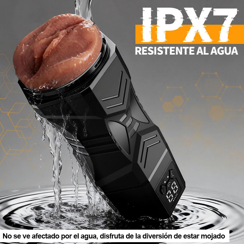 XV10: Elektrische Masturbator Realistische Vagina mit 5 Saugstufen 9 Vibrationsmodi