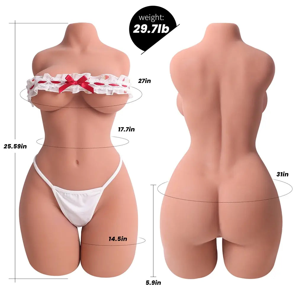 Adna: 13,49 kg lebensechter Sex-Torso mit Metallskelett