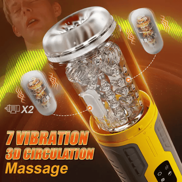 XR15: Leckender Massage-Stroker mit Stoß-, Rotations- & Vibrationsmodus und One-Key-Burst