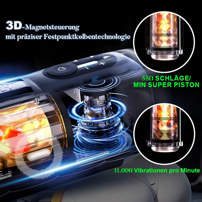 Leten Zero Gravity Pro: Masturbator mit Realistischer Vagina, 10 Stoßfunktion & Vibrationen und infrarotbeheizter Funktion