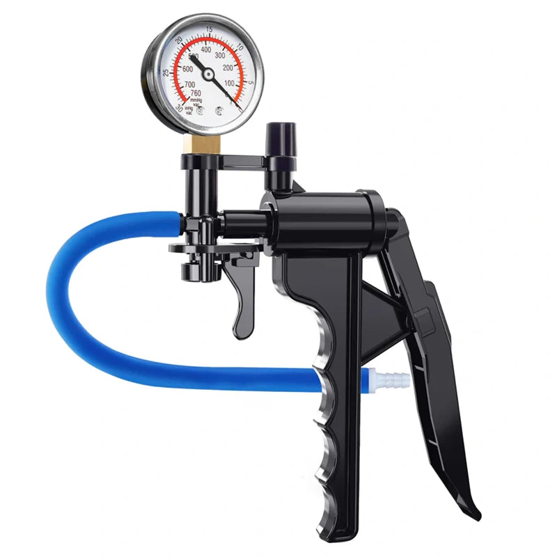 Manuelle Penispumpe mit Manometer und Abzugsgriff