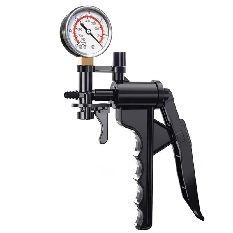 Manuelle Penispumpe mit Manometer und Abzugsgriff