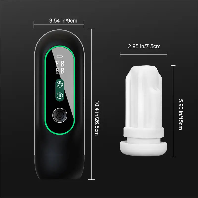 XS14: Masturbator mit Saugfunktion sowie Stoß-, Vibration-, Heiz- und Sprachfunktion