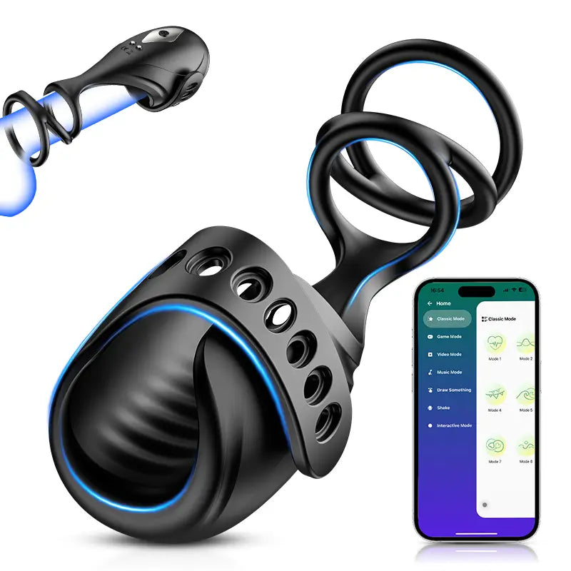 XG5: App-gesteuerter 3-in-1-Masturbator-Trainings-Penisring