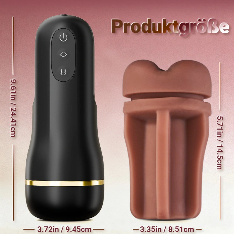 XV6 : Masturbateur à gorge profonde pour hommes avec 10 modes de vibration et d’aspiration 