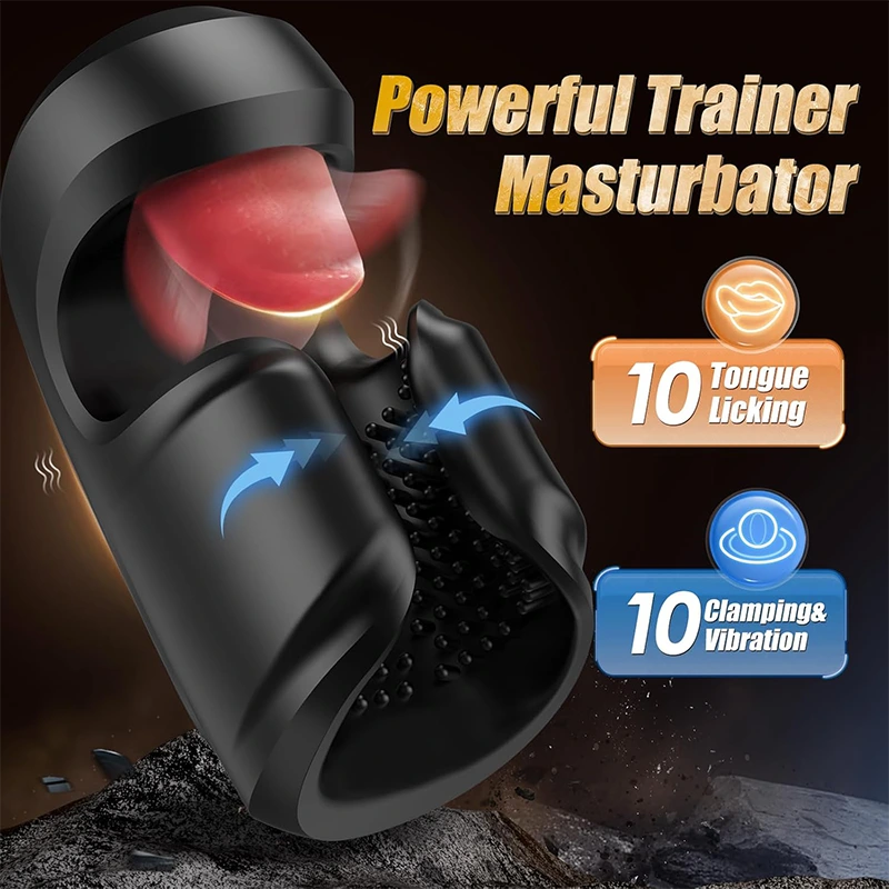 XG18: Penis Trainings Vibrator mit 10 Klammer Lecking  und Vibrationsmodi