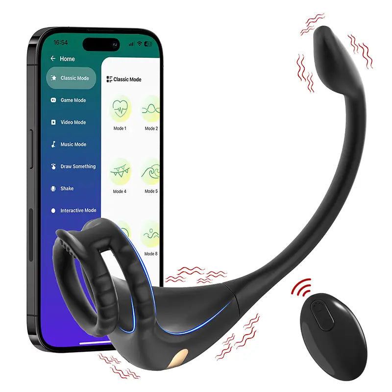 PM2: Prostata-Massager mit Penisring steuerbar per Fernbedienung ode PM2: Prostata-Massager mit Penisring steuerbar per Fernbedienung ode