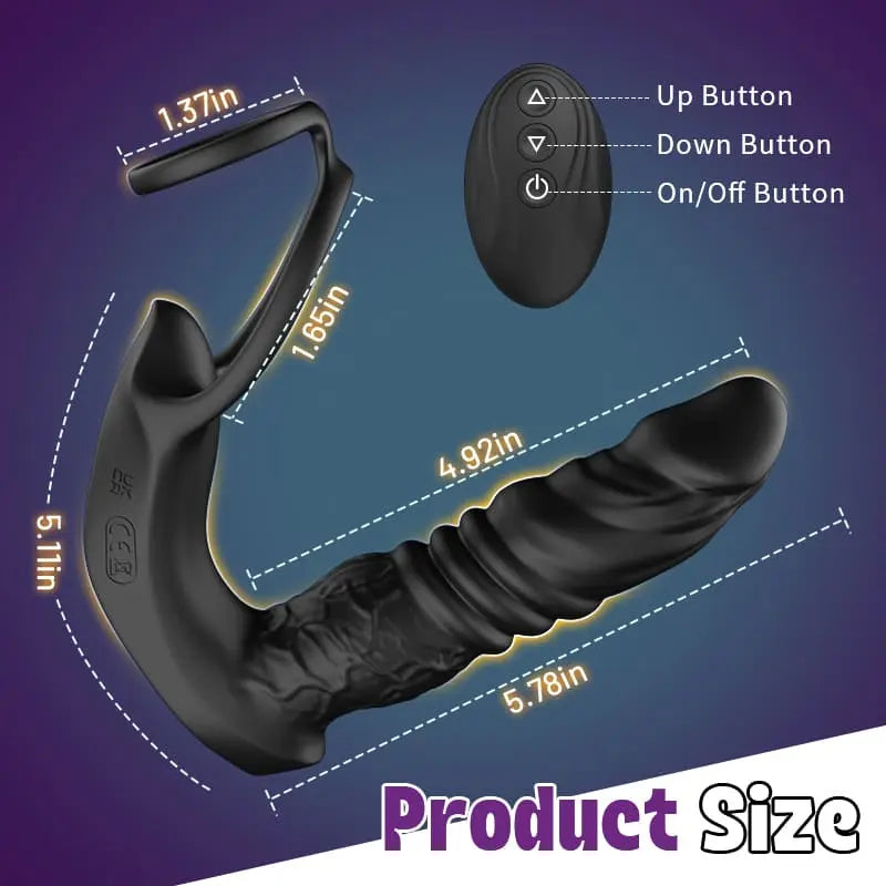 PM7: Prostata-Spielzeug mit Stöße und 9 Vibrationsstufen