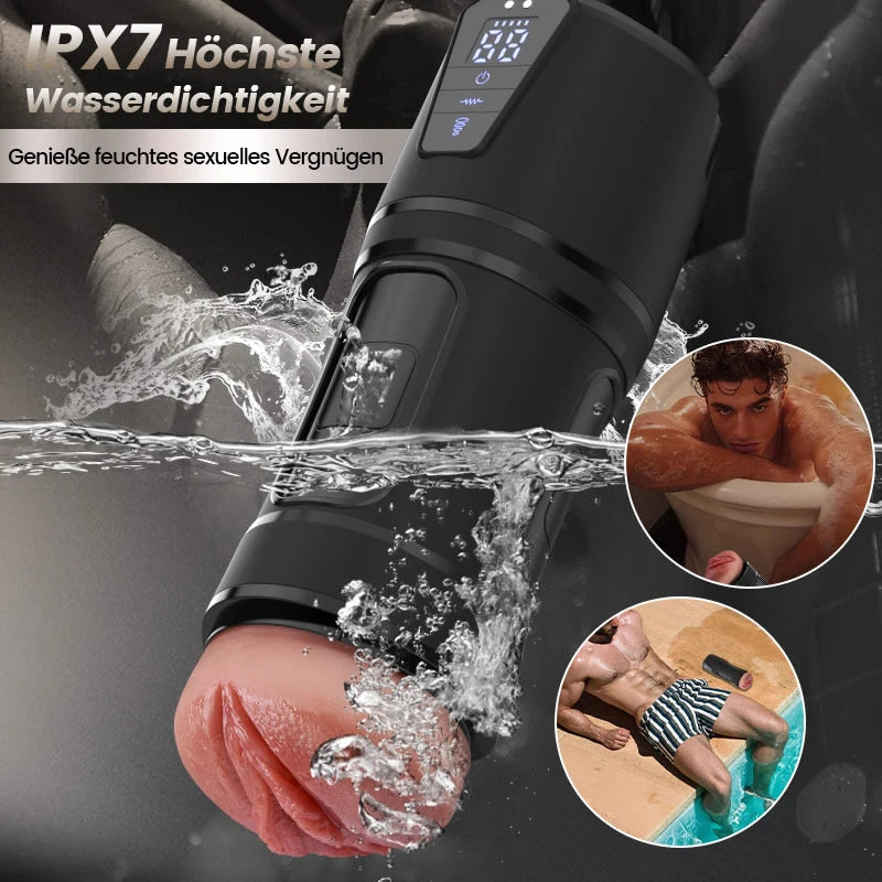 XV8: Realistische Elektrische Vagina mit 10 Vibrationen, 5 Saugmodi