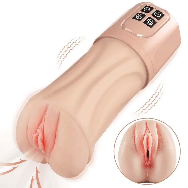 XV7: Realistische Vibrator Muschi mit 5 Saugen 7 Vibration